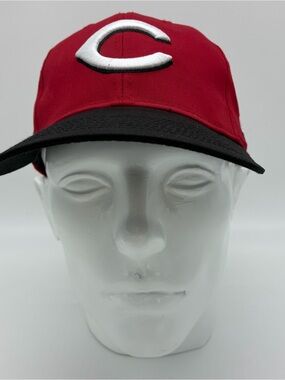 Red and Black Baseball Cap with White Cincinnati Reds MLB